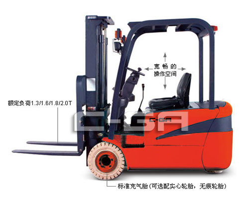 三支點平衡重式蓄電動叉車